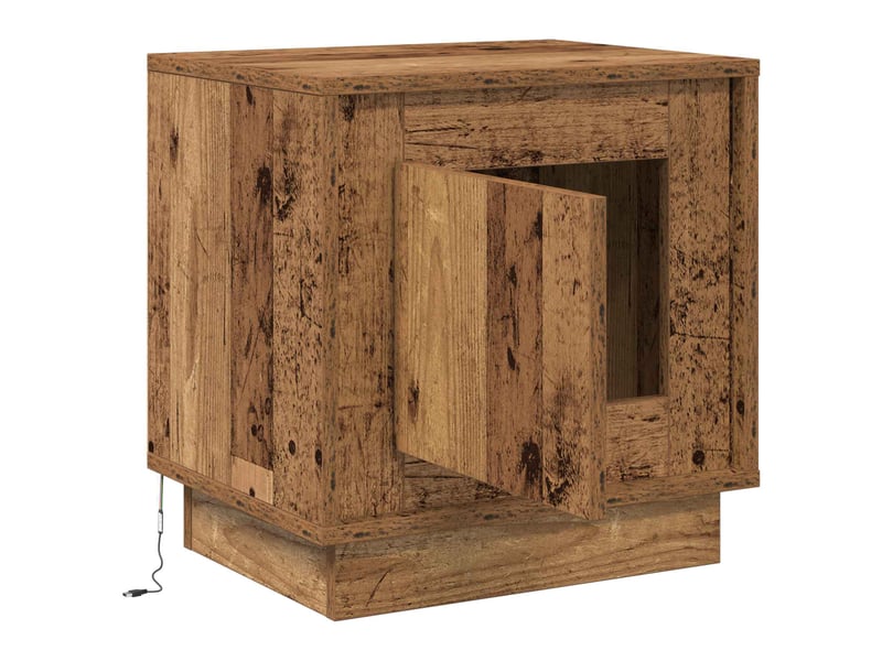  Table de chevet - cabinet de chevet - table de nuit bois ancien 44 x 34,5 x 45 cm  - Conforama D