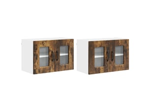Meuble mural de cuisine | armoire de cuisine 2 pcs chêne fumé shl4299