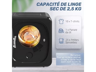 Seche linge - Evacuation 48 kg largeur 48 cm