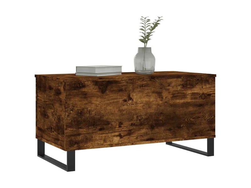  Table basse | table de salon chêne fumé 90x44,5x45 cm bois d'ingénierie  - Conforama D
