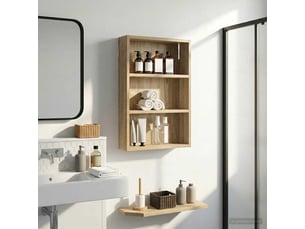 Armoire murale de salle de bain, cabinet de salle de bain chêne sonoma 40 x 10 x 60,5 cm cf65195