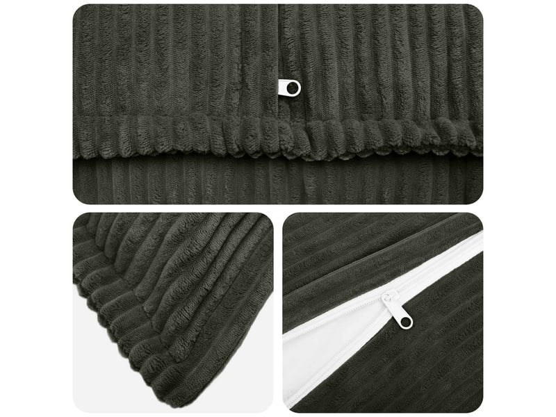 Lot de 6 housses de coussin houten anthracite 35 x 35 cm cf49791 - Conforama D
