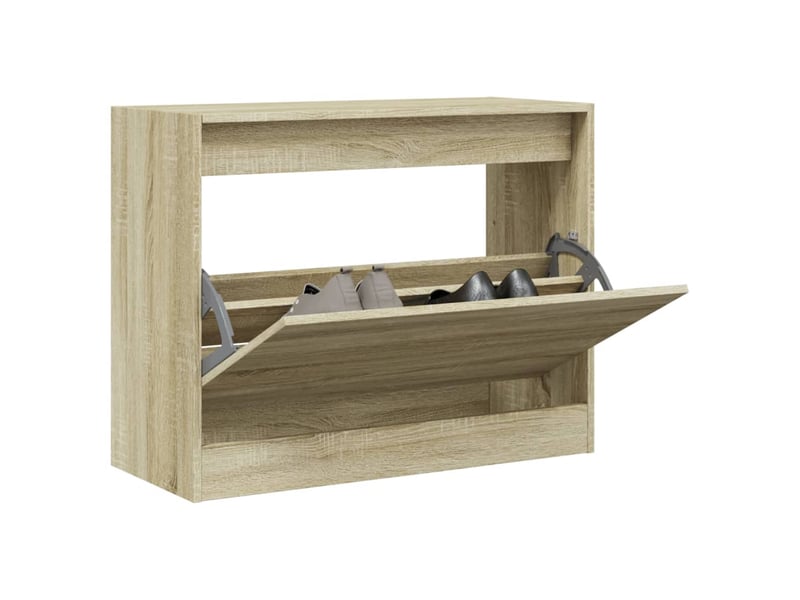  Meuble à chaussure, armoire à chaussures chêne sonoma 80x34x63 cm bois d'ingénierie  - Conforama B