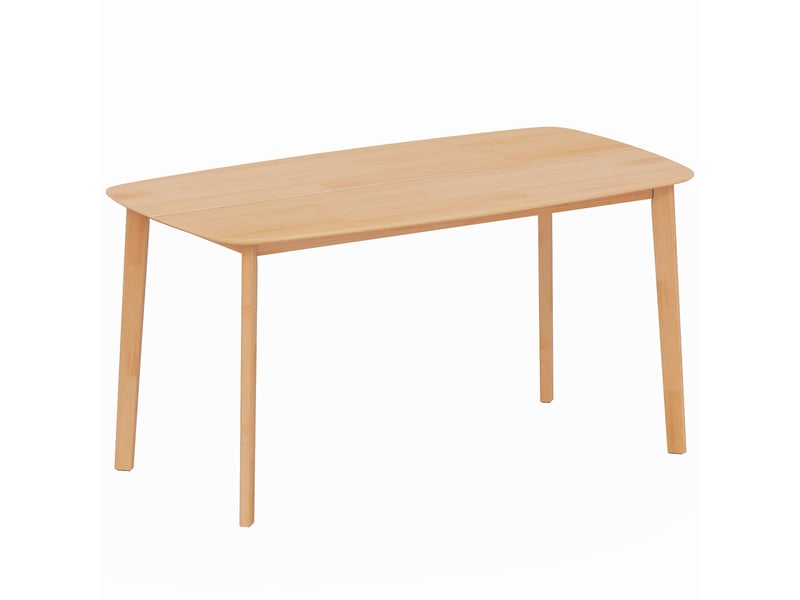  Table à manger rectangulaire pour 6 personnes table de cuisine 150 cm en bois massif bois naturel 150 x 80 x 76 cm  - Conforama B
