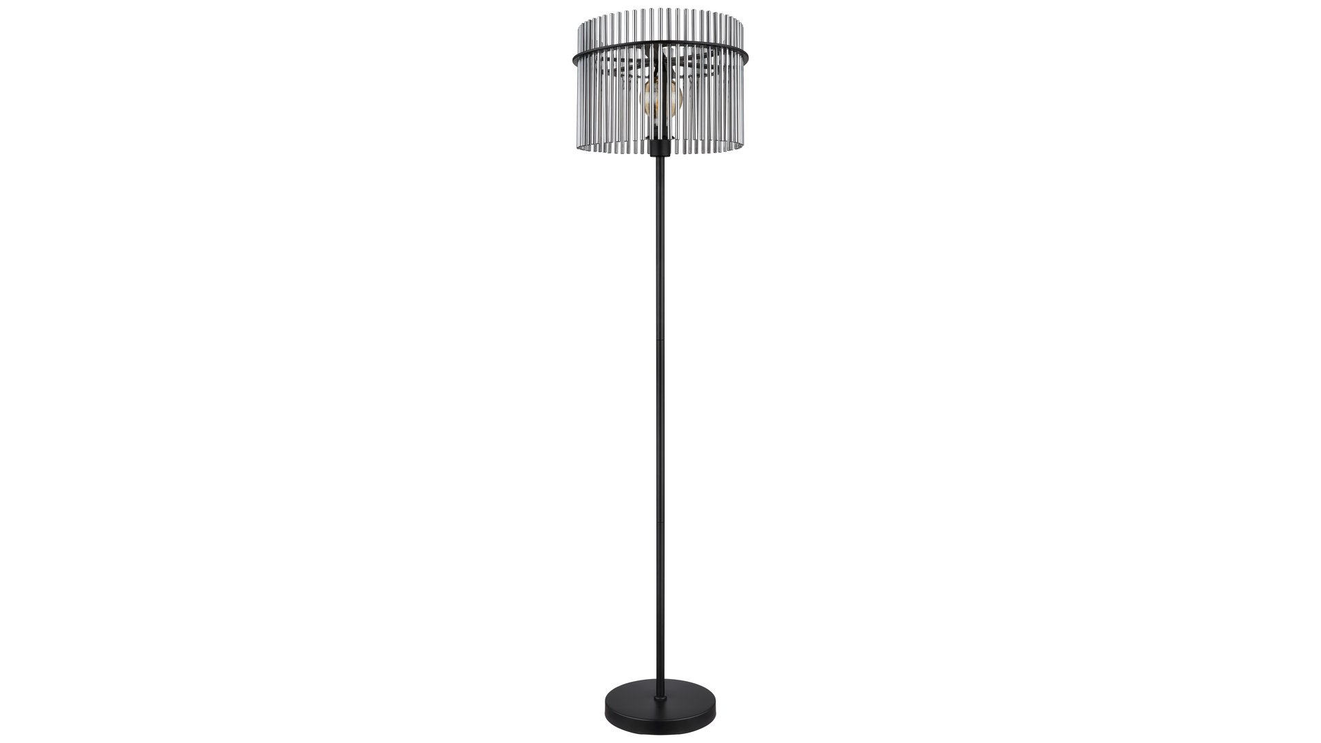 CONFORAMA Lampadaire Métal et verre 152 cm noir BOSTON