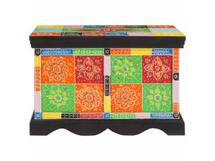 Boîte de rangement, coffre de rangement multicolore 60x40x40 cm