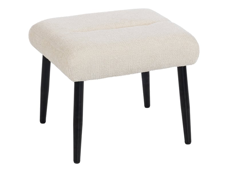  Pouf 45x41x38 cm avec coussin blanc crème  - Conforama A
