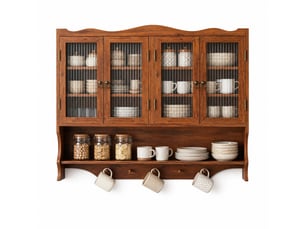 Vitrine coloris marron 3 étagère(s) HAUSS SPOLE  - 100 cmx80 cm