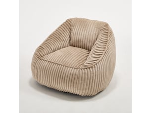 Pouf fauteuil confortable 92x98x73 cm, doux et moelleux, mousse à mémoire de forme, tissu chenille, camel et marron