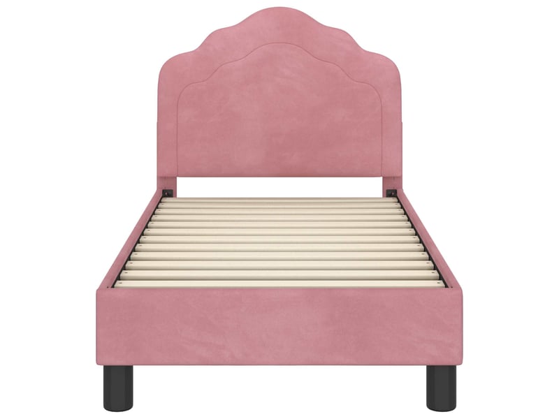  Lit simple- lit adulte -  cadre de lit pour tout-petit avec tête de lit rose 70 x 140 cm  - Conforama D