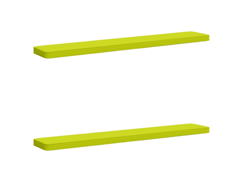  Lot de 2 coussins de banc, coussins d'assise vught 100 % polyester vert vif. Cf58606  - Conforama A