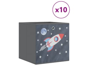Boîtes de rangement pliables 10 pcs 32x32x32 cm tissu intissé shl40609