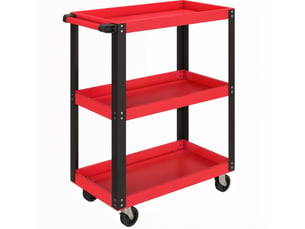 Bibliotheque coloris  rouge 3 étagère(s) BEAUNIV  - 70.5 cm x 82.5 cm