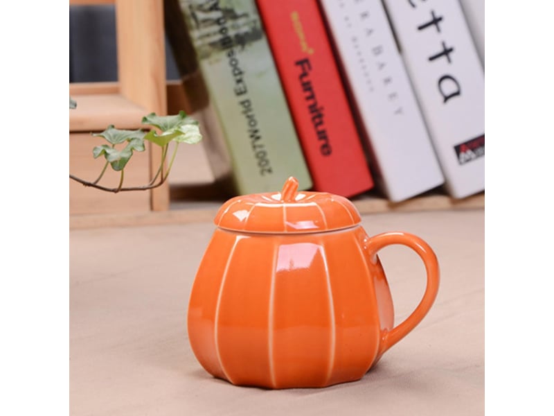  Mug en céramique, citrouille d’halloween, orange  - Conforama C