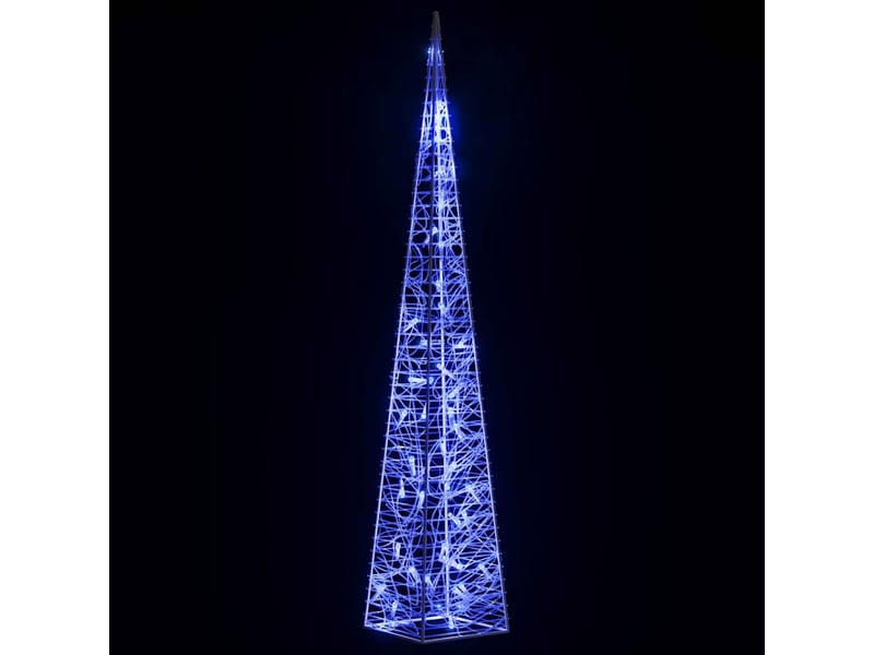 Cône lumineux décoratif à led acrylique bleu 90 cm cf62144 - Conforama D