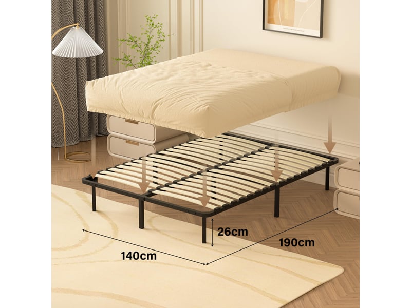  Ensemble matelas ressorts et sommier 140x190, mémoire de forme, ep:30cm  - Conforama C