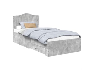 Lit simple 100x200 cm coloris gris