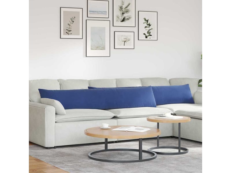 Lot de 2 coussins de canapé, coussins décoratifs bleu police 200 x 40 cm cf59017 - Conforama B