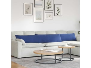 Lot de 2 coussins de canapé, coussins décoratifs bleu police 200 x 40 cm cf59017