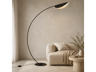 Lampadaire arqué feuillage – éclairage 3 couleurs