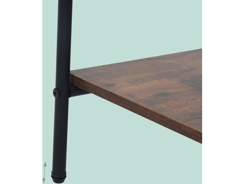  Porte-manteau avec 5 étagères pour couloir chambre 160 x 100 x 40 cm design moderne rangement optimisé en métal noir 13_0018672  - Conforama D