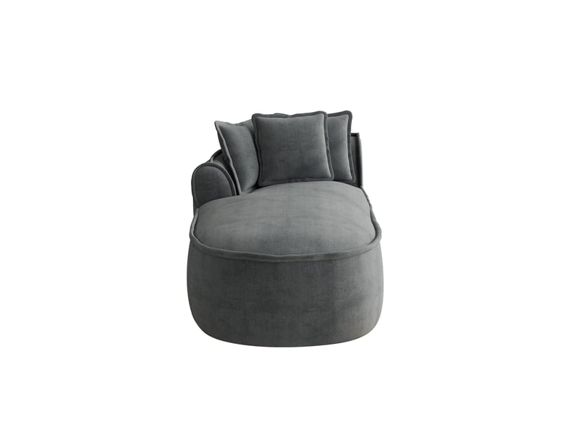 Canapé méridienne, chaise longue, version gauche, en chenille, pour intérieur, mobilier pour espace de vie - Conforama C