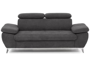 Canapé droit fixe  ALLY 2 2 places Tissu / Microfibre Anthracite (F180)