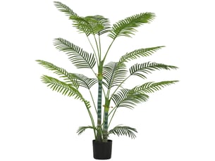 Plante artificielle intérieure 170 cm, palmier arbre artificiel avec pot en plastique et flocage, vert
