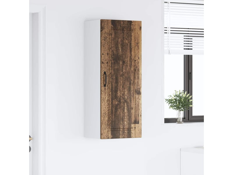 Meuble mural de cuisine, armoire de cuisine bois ancien 40x31x100cm shl459 - Conforama D