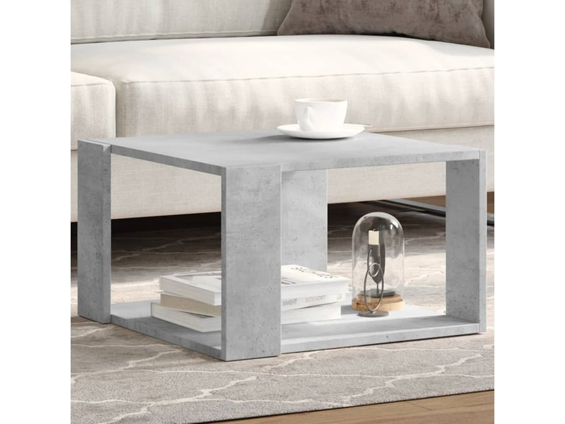  Table basse | table de salon gris béton 51,5x51,5x30 cm bois d'ingénierie  - Conforama B
