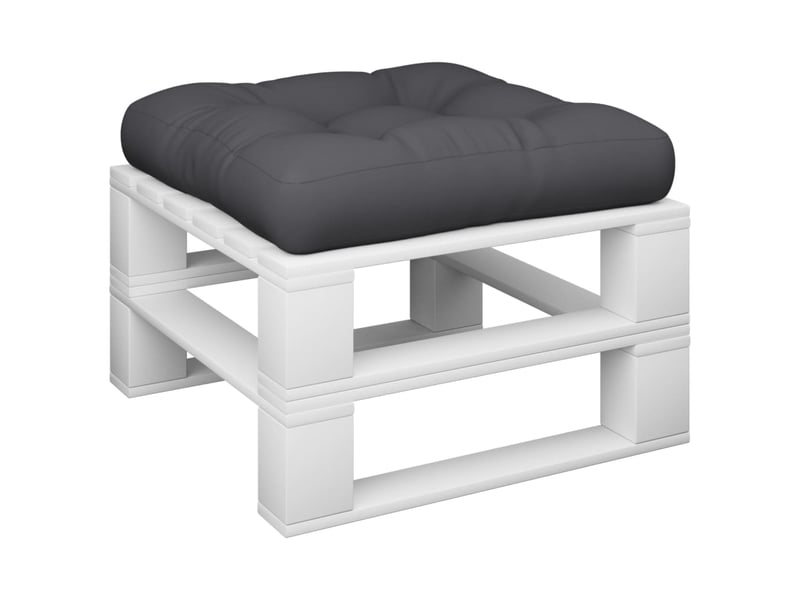  Coussin de palette, coussin de chaise, coussin de canapé noir 50x50x12 cm tissu cf55409  - Conforama C