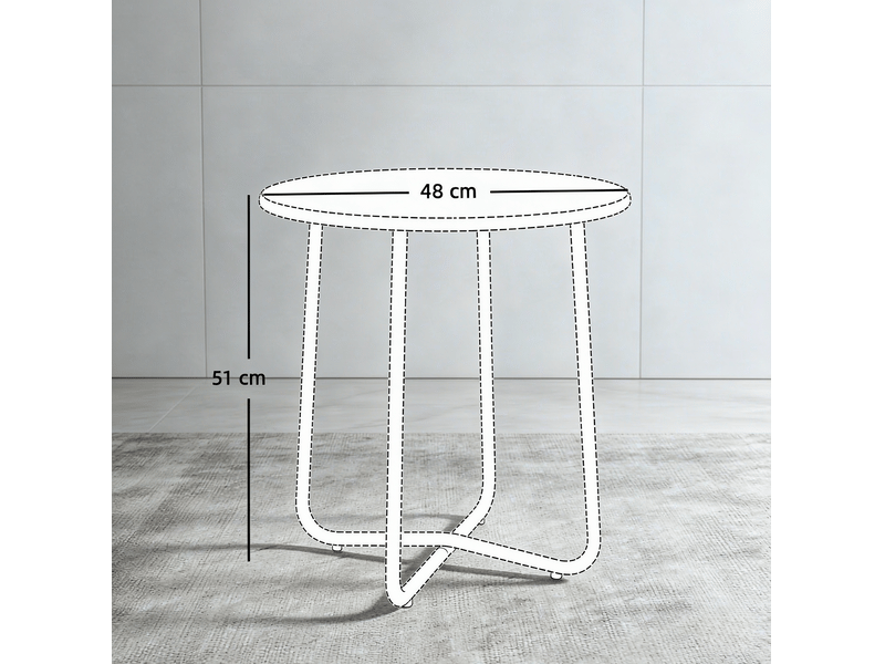  Table basse extérieure ronde ø 48 x h 51 cm – verte – piètement croisé réglable stable pour terrasse  - Conforama C