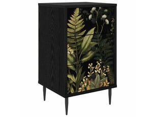 Table de chevet - cabinet de chevet - table de nuit rhenen chêne noir 36 x 33 x 61 cm