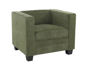 Fauteuil lille, fauteuil de salon, fauteuil rembourréde cocktail, suspension nosag, tissuchenille (260 gm²) - vert