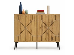 Buffet 4 porte(s) 0 tiroir(s) LPOSPI - 120 cm coloris naturel