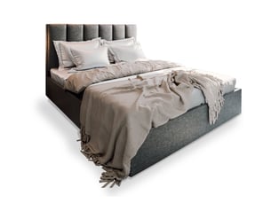 Lit coffre 140x200 cm <strong>MASSENO</strong>  <strong></strong> coloris gris