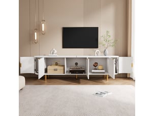 Meuble tv coloris blanc 170 cm <strong>MODFU</strong>  <strong></strong>