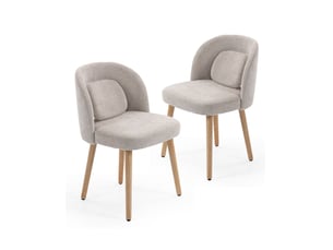 Lot de chaises 2 chaises chaise repas coussin inclus structure en bois revêtement rembourré