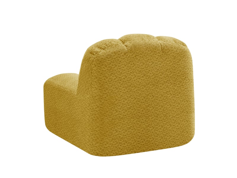  Canapé modulable tcqpz 1 place sans accoudoirs 78 x 104 x 79 cm tissu bouclette jaune  - Conforama D