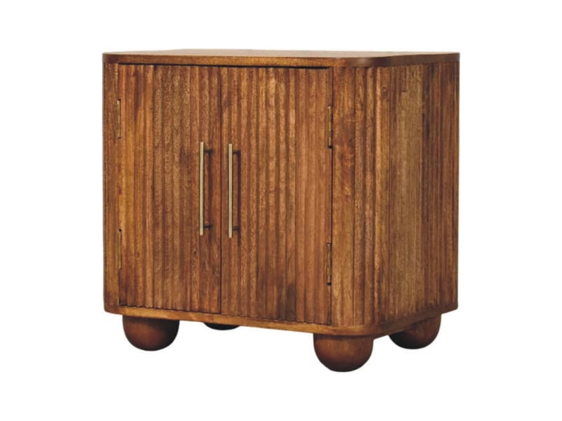  Artisan furniture petit buffet cannelé solis en bois massif  - Conforama B