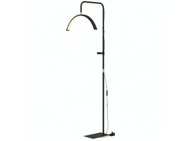  Lampadaire led 77,5x20,5x186 cm réglable métal noir  - Conforama A