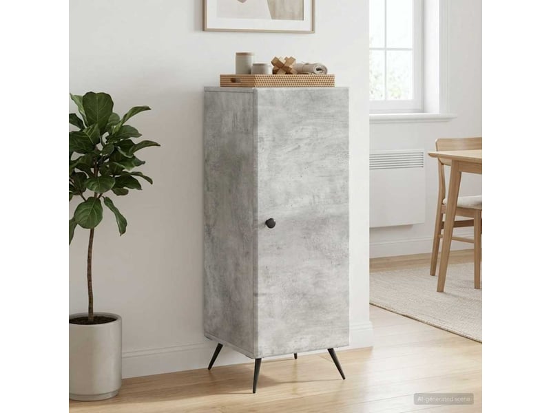 Buffet - bahut - meuble de rangement gris béton 33 x 34,5 x 90 cm bois d'ingénierie  - Conforama D