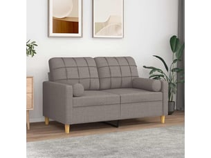 Lot de 2 coussins décoratifs taupe ø15x50 cm tissu cf60892