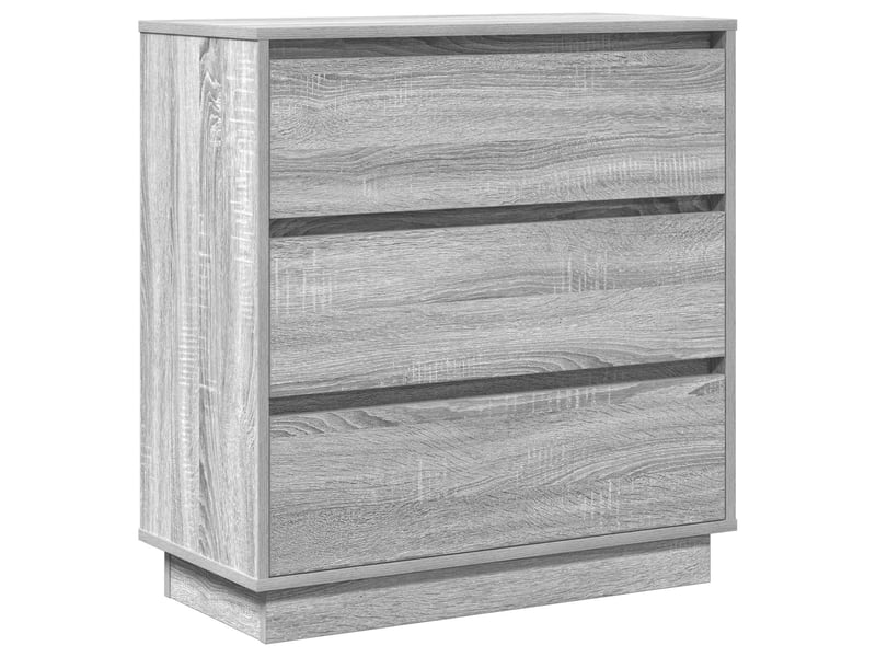 Table de chevet - cabinet de chevet - table de nuit gris 71 x 34,5 x 75 cm bois d'ingénierie - Conforama A