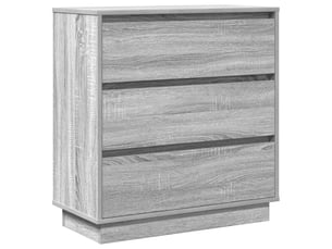 Table de chevet - cabinet de chevet - table de nuit gris 71 x 34,5 x 75 cm bois d'ingénierie