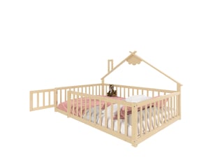 Lit simple 140x190 cm coloris naturel