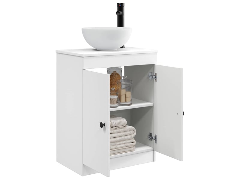 Meuble de salle de bain avec évier blanc 54x35x83 cm shl977 - Conforama C