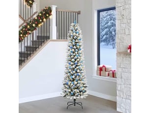 Sapin de noël artificiel, arbre de noël blanc 240 cm pvc, métal et plastique shl8870