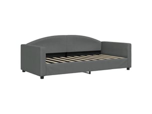 Lit simple 90x190 cm coloris gris