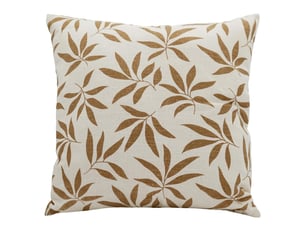 Coussin déco imprimé salsa 45x45cm naturel